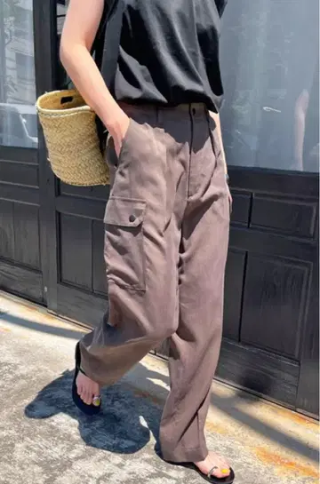 세탁 가능한 트윌 소재 카고 팬츠
