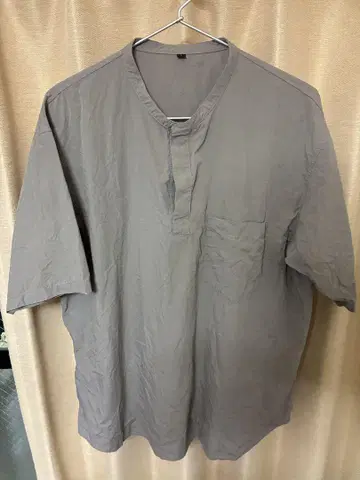 MUJI 냉감 헨리넥 반팔 브로드 T셔츠
