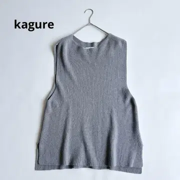 고품질 kagure 코튼 니트 베스트 24 SS 그레이 F