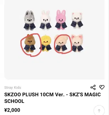 SKZOO 플러시 10cm 버전 - 한쿠오카, 파피무