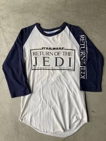 80s STAR WARS Movie 래글런 티셔츠 USA 제작 빈티지