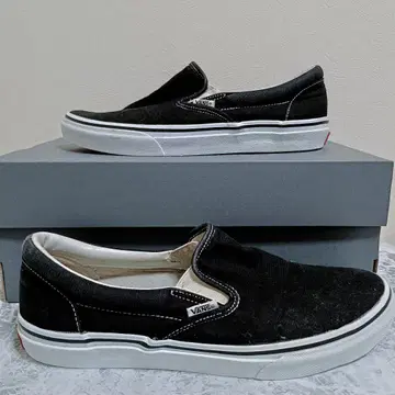 VANS 블랙 슬립온 스니커즈 27.5cm