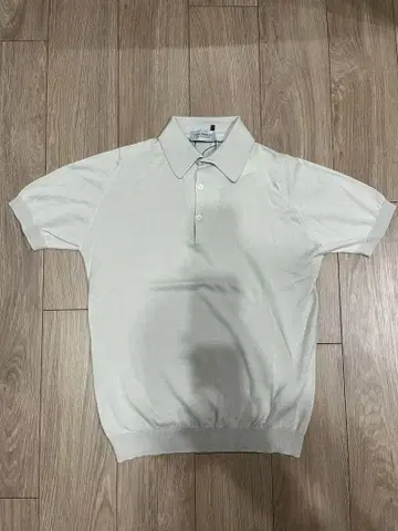 JOHN SMEDLEY 존스메들리 베이지 코튼 피케 셔츠 S