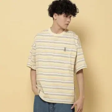 DOD 스트라이프 티셔츠 M 사이즈 와이드 niko and ...