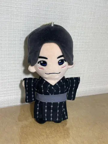 작은 인형 옷 유카타(도트 연결 검정)