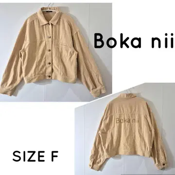 Boka nii 드롭 숄더 백 로고 재킷 사이즈 F