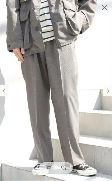 BEAMS EVALET 2 플리츠 슬랙스