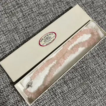 로즈 쿼츠 목걸이 실버 클립