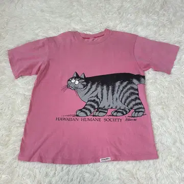 crazyshirt 크레이지 셔츠 크리반 캣 핑크 티셔츠