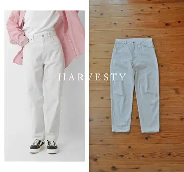 HARVESTY 하베스티 데일리 테이퍼드 팬츠 스노우 데님