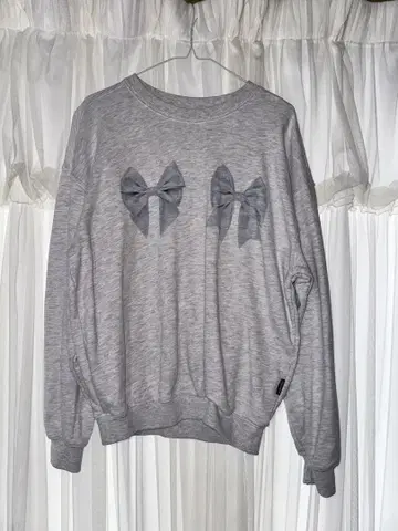 SCULPTOR bowbowsweatshirt 리본 그레이 스웨트셔츠