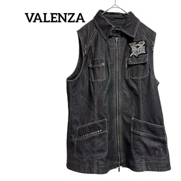 발렌자 VALENZA 데님 베스트 다크 그레이 44