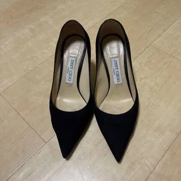 JIMMY CHOO 블랙 하이힐 백 로고