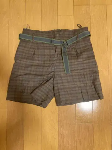 폴 스미스 카키색 체크 패턴 큐롯 팬츠