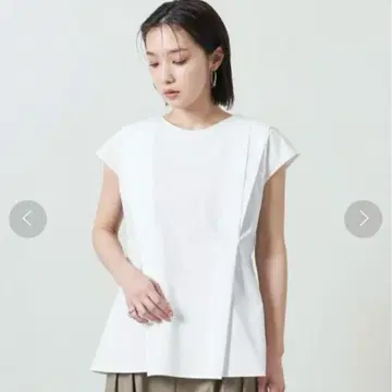 MARW UNITED ARROWS 타크 풀오버 블라우스 화이트