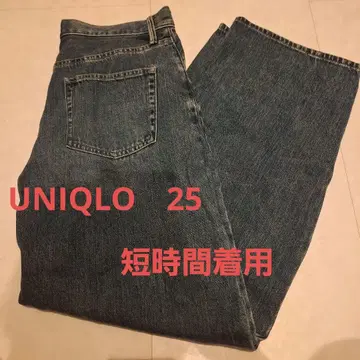 유니클로 배기 커브 청바지 25