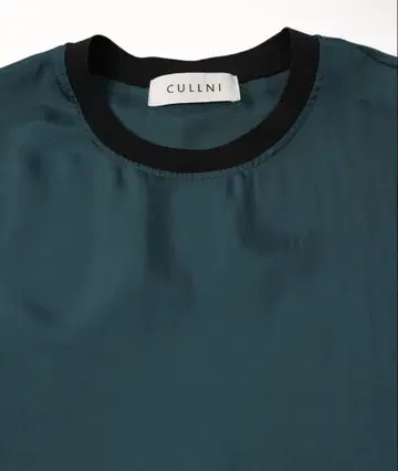 CULLNI 실크 트위드 심플 모던 리브 목선