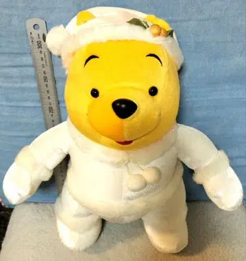[새상품급] 곰돌이 푸 봉제 인형 화이트 (나이트 웨어) 약 30cm
