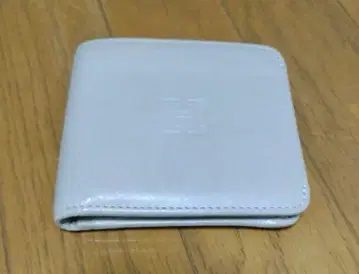 HIROFU 화이트 가죽 접이식 지갑