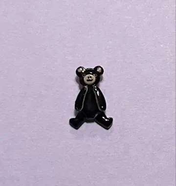 인형용 브로치 블랙 곰