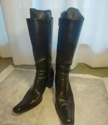 네부로니 플라비오 자나스카 이탈리아제 천연 가죽 롱 부츠