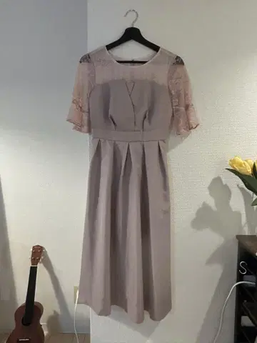 JILL STUART 레이스 프릴 소매 드레스