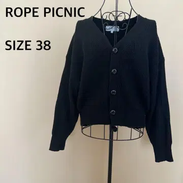 [ROPE PICNIC] 가디건/숏 기장/V넥/블랙