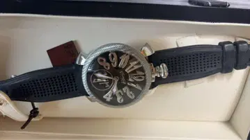 GaGa Milano 블랙 아날로그 시계