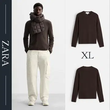 ZARA 자라 남성용 캐시미어 100% 스웨터 XL