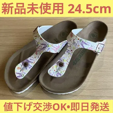 [미사용 새상품] 버켄스탁 기제 꽃무늬 샌들 24.5cm 비건 사양