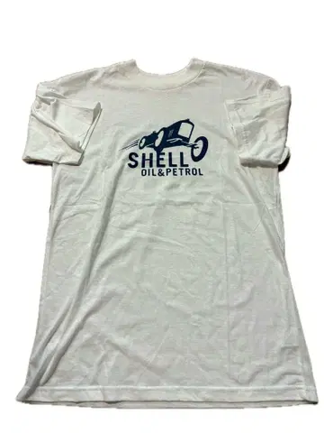 데드스탁! 레어! SHELL(쉘) 구 로고 프린트 빈티지 기업 티셔츠
