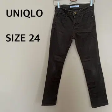 [ UNIQLO ] 스키니 핏 데님/브라운 데님/청바지/팬츠