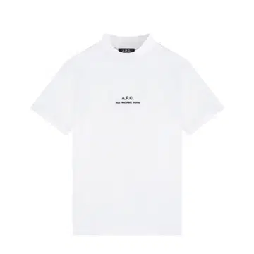 APC 하이넥 자수 로고 티셔츠
