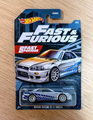 핫휠 와일드 스피드 닛산 스카이라인 GT-R (BNR34)
