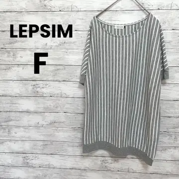[ LEPSIM ] 렙심 티셔츠 ( F ) 돌먼 슬리브 세로 스트라이프