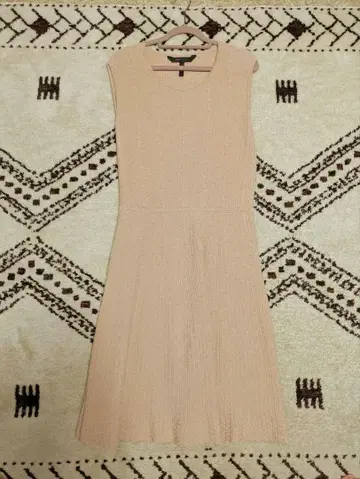 BCBGMAXAZRIA 노스 무릎 길이 원피스 S 베이지 핑크