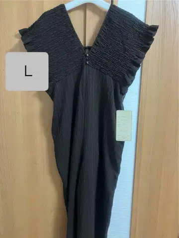 미사용 새상품 시마무라 LaxDanTia 셔링 살로펫 L 다크 브라운