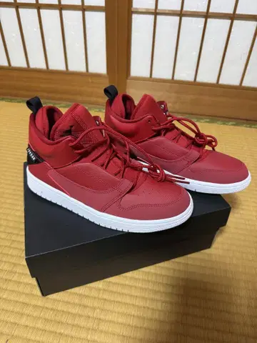 레드 하이컷 스니커즈 점프맨 로고