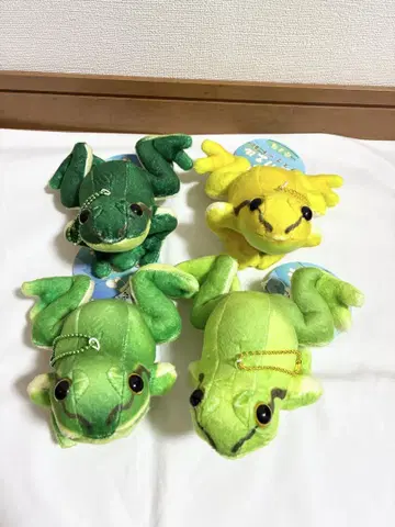 리얼 개구리 마스코트 BC 4종 4개 세트 경품 인형 개구리