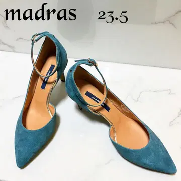 madras 23.5cm 스웨이드 하이힐 펌프스 앵클 스트랩