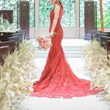 (결혼식/촬영) 웨딩드레스 머메이드 라인