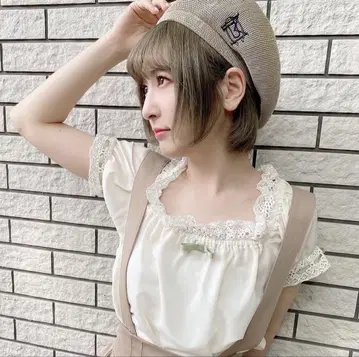 카노네 메종드플뢰르 카논 코튼 레이스 리본 블라우스