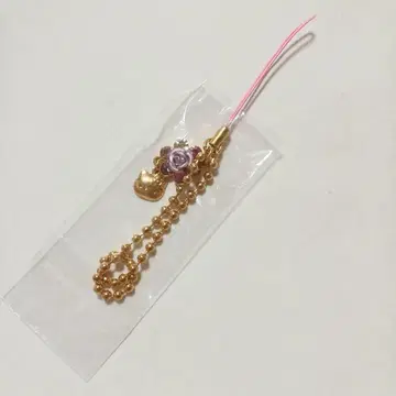 헬로키티 스트랩 라인스톤 꽃 골드