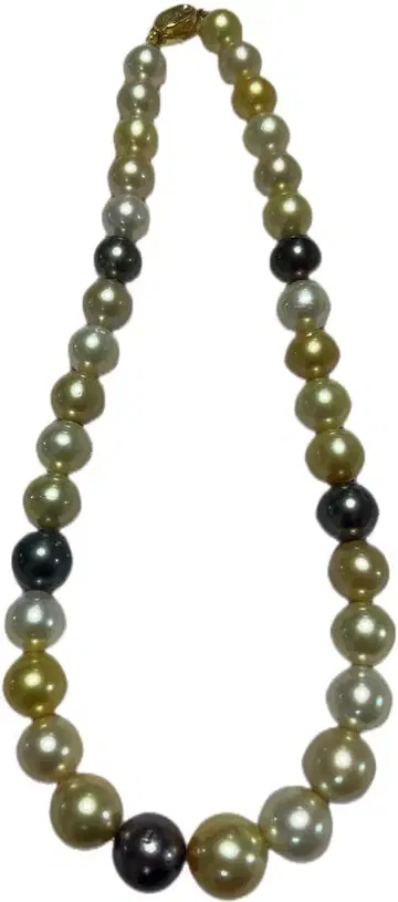 멀티 진주 목걸이 10mm~15mm 대형 진주