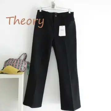 새상품 Theory 띠어리 블랙 데님 팬츠 스트레치 있음 사이즈 26