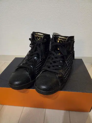 BARONS PAPILLON 블랙 하이컷 스니커즈