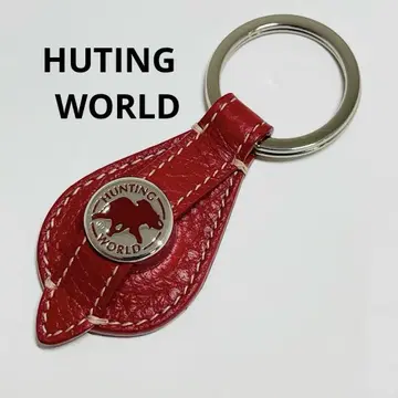 [ HUNTING WORLD/헌팅월드 ] 키링 가죽 빨간색