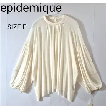 새상품 epidemique 시어 플리츠 노카라 블라우스 SIZE F