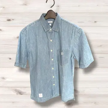 DRESSTERIOR 라이트 블루 데님 반팔 셔츠 S