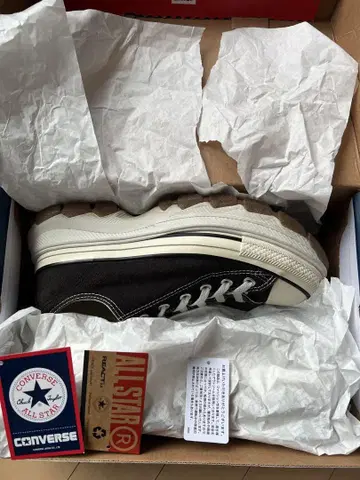 두꺼운 밑창 CONVERSE ALL STAR 블랙 로우컷 스니커즈